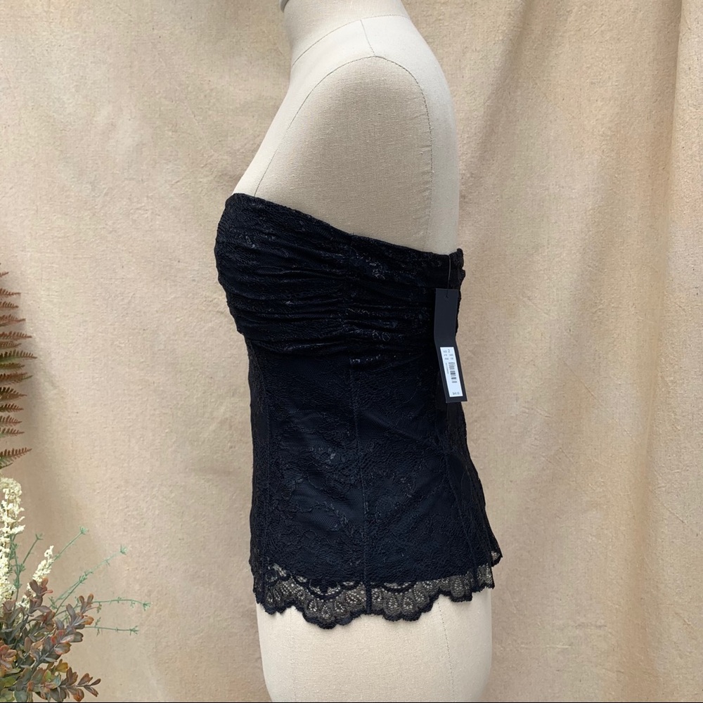 THE LIMITED black lace strapless zip up top NWT - Picture 2 of 16